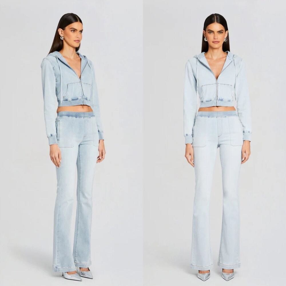 SER.O.YA Catalina Flare Jeans size S NWT in Skylight Terry